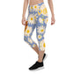 Blue Daisies Capri Leggings