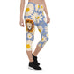 Blue Daisies Capri Leggings