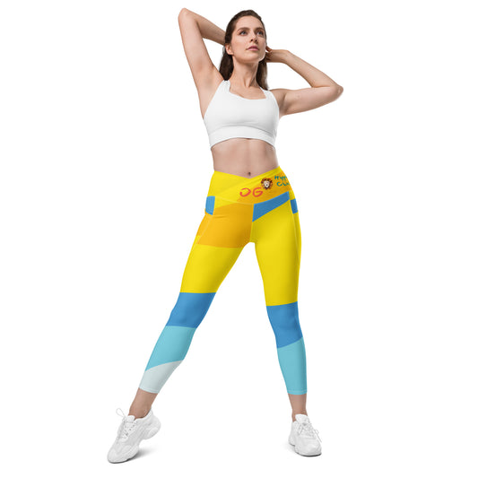 Color Waves Crossover Leggings