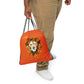 Orange Drawstring Bag