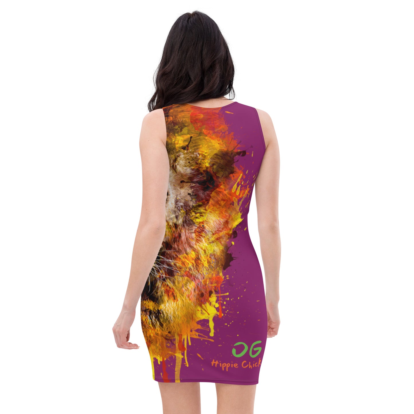 Eggplant Fitted Dress (large Lion)