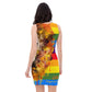 Rainbow Fitted Dress (large Lion)