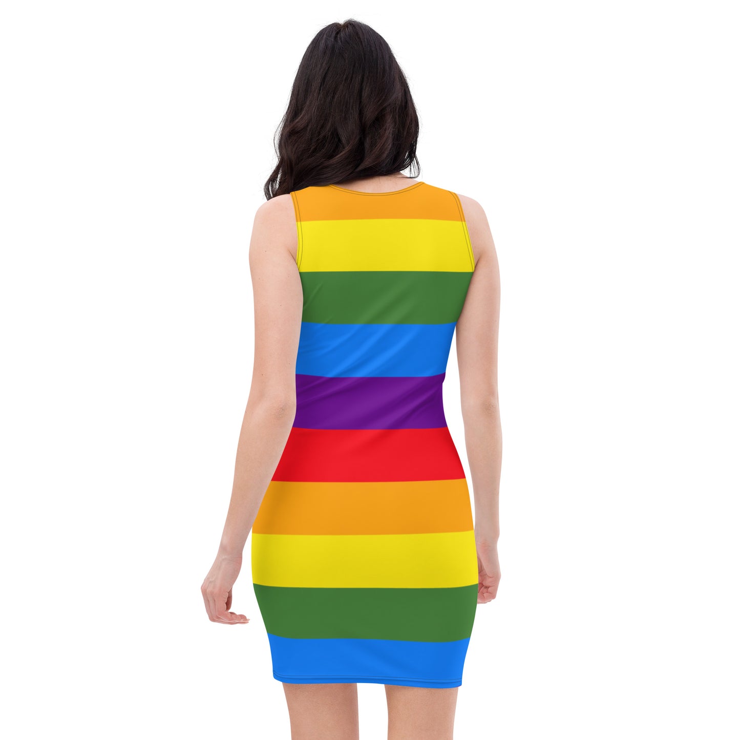 Rainbow Fitted Dress (Lion front)