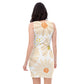 Tan Daisies Fitted Dress (Lion front)