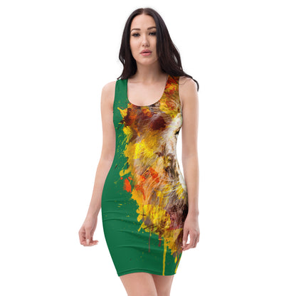 Jewel Fitted Dress (large Lion)