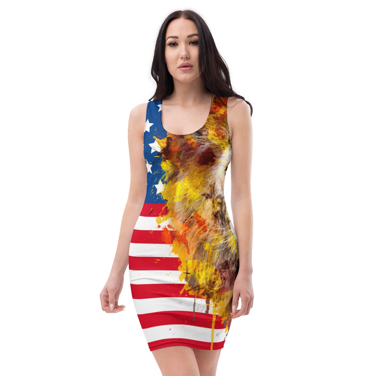 USA Fitted Dress (large Lion)