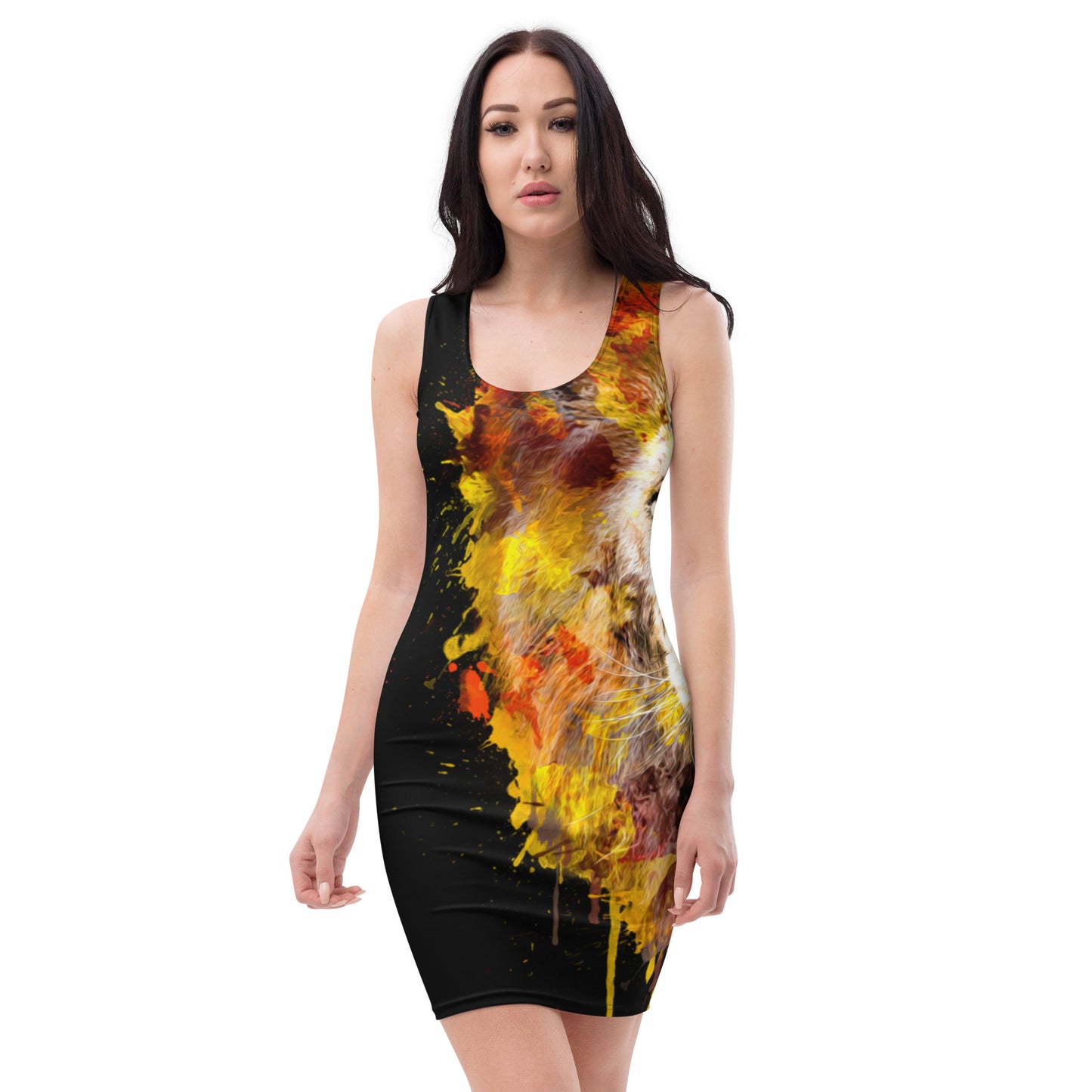 Black Fitted Dress (large Lion)