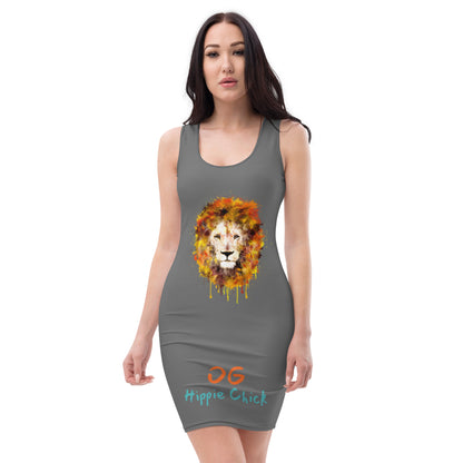Gray Fitted Dress (Lion front)