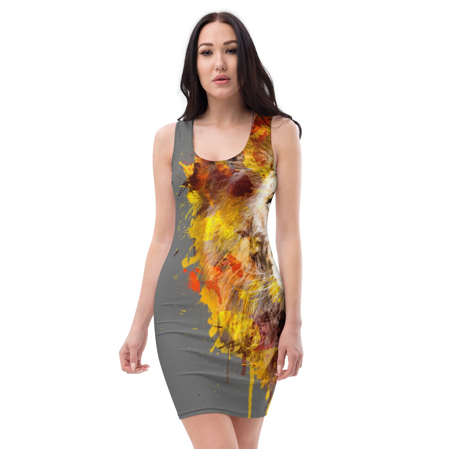 Gray Fitted Dress (large Lion)
