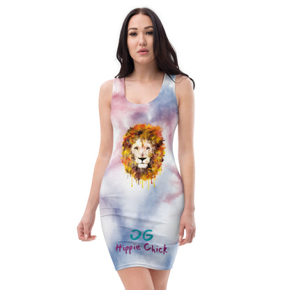 Tie Dye Fitted Dress (Lion front)
