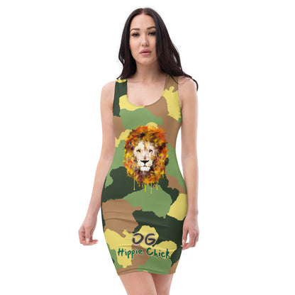 Army Camo Fitted Dress (Lion front)