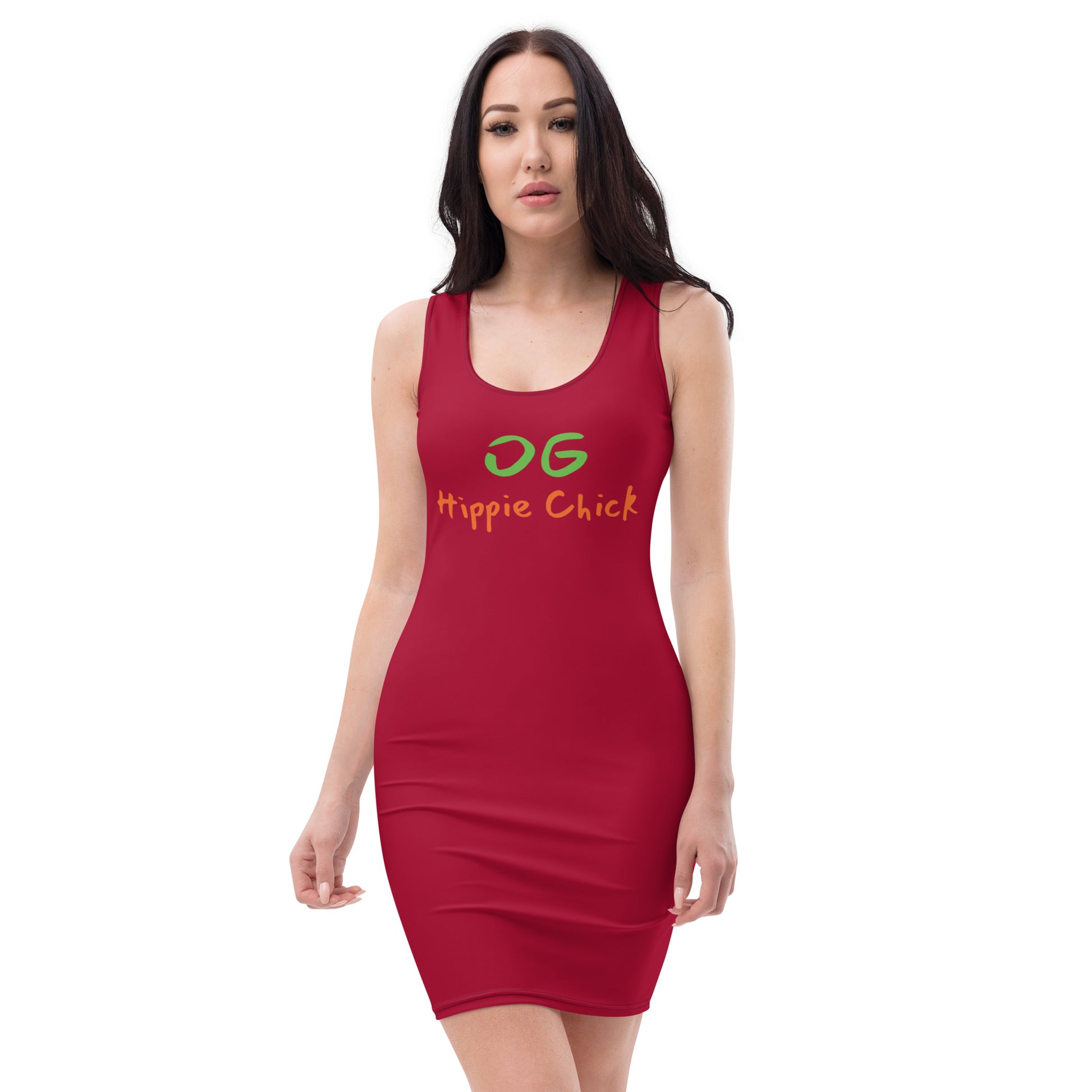 Maroon Fitted Dress OG Hippie Chick Maroon Fitted Dress OG Hippie Chick