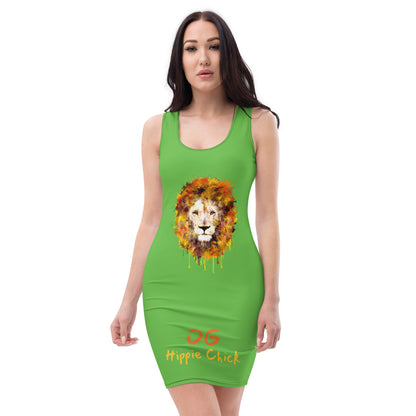 Grinch Fitted Dress (Lion front)