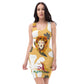 White Flowers Fitted Dress (Lion front)