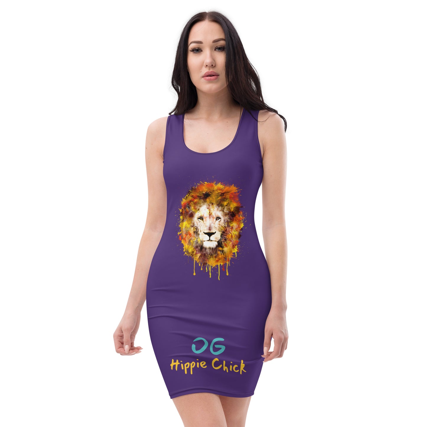 Purple Fitted Dress (Lion front)