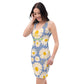 Blue Daisies Fitted Dress