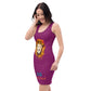 Eggplant Fitted Dress (Lion front)