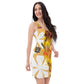 White Flowers Fitted Dress (big Lion)