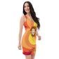 Sunny Flower 2 Fitted Dress (Lion front)