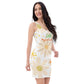 Tan Daisies Fitted Dress