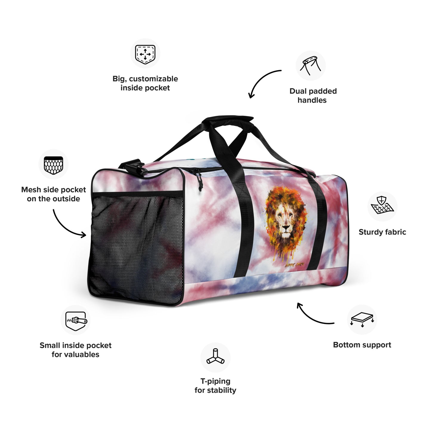 Tie Dye Duffle Bag - OG Hippie Chick