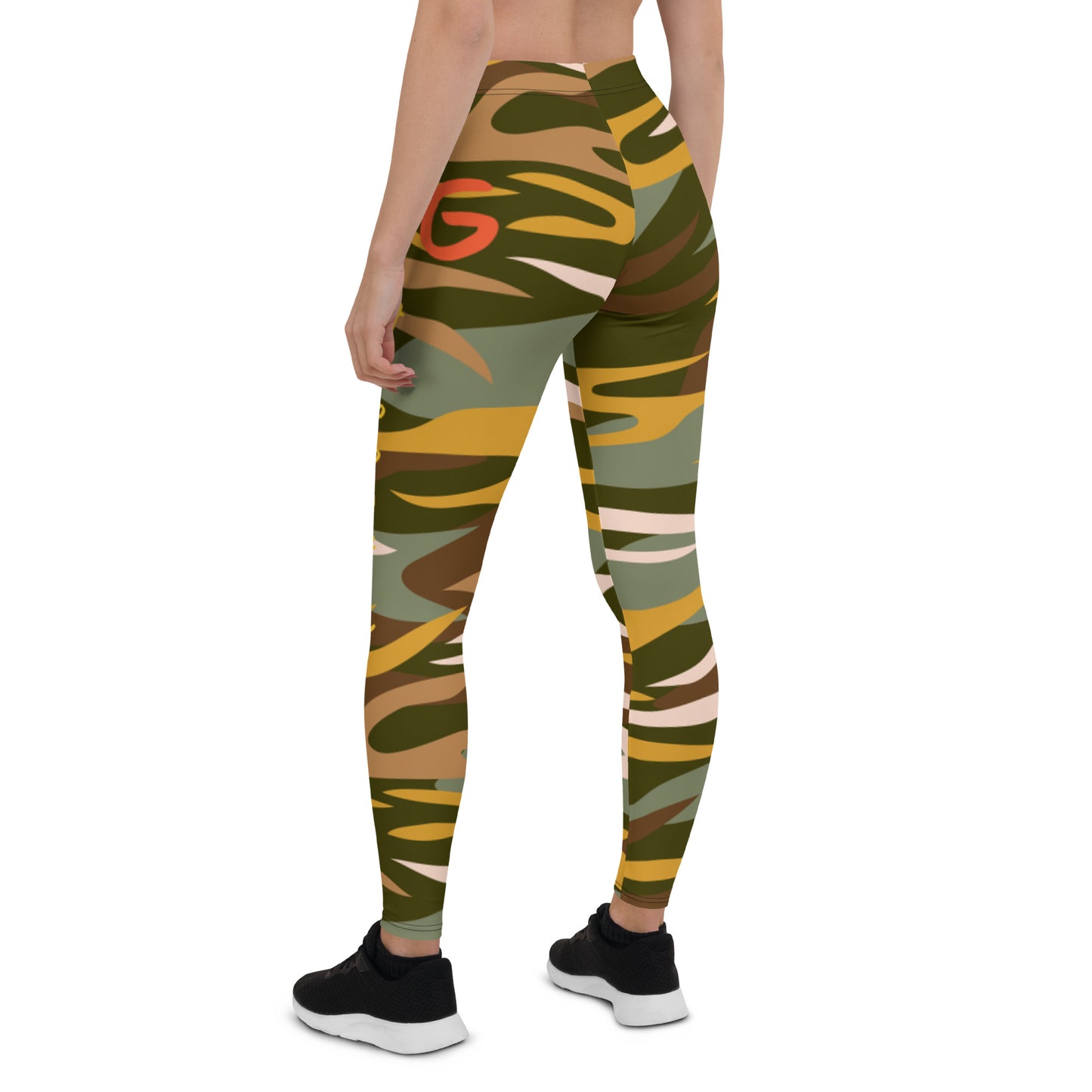 Legging long à rayons camouflage