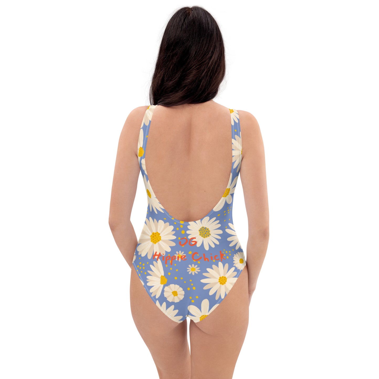 Blue Daisies One Piece Swimsuit
