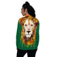 Jewel Bomber Jacket - OG Hippie Chick (large Lion on back)