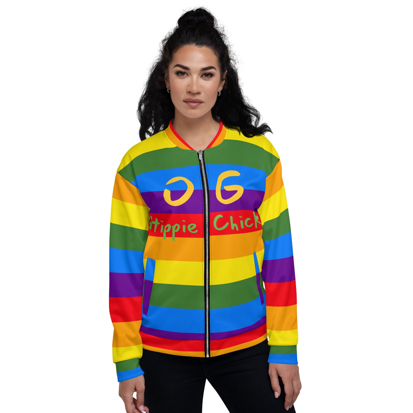 Rainbow Bomber Jacket - OG Hippie Chick