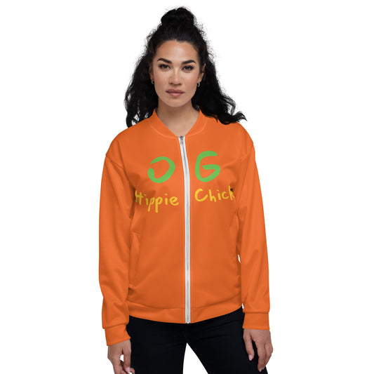 Orange Bomber Jacket - OG Hippie Chick