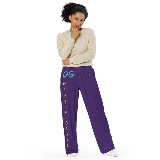 Pantalon unisexe violet - OG Hippie Chick