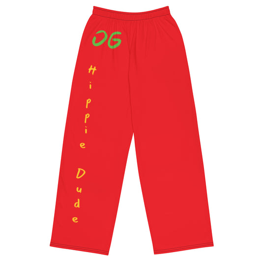 Pantalon unisexe rouge - OG Hippie Dude