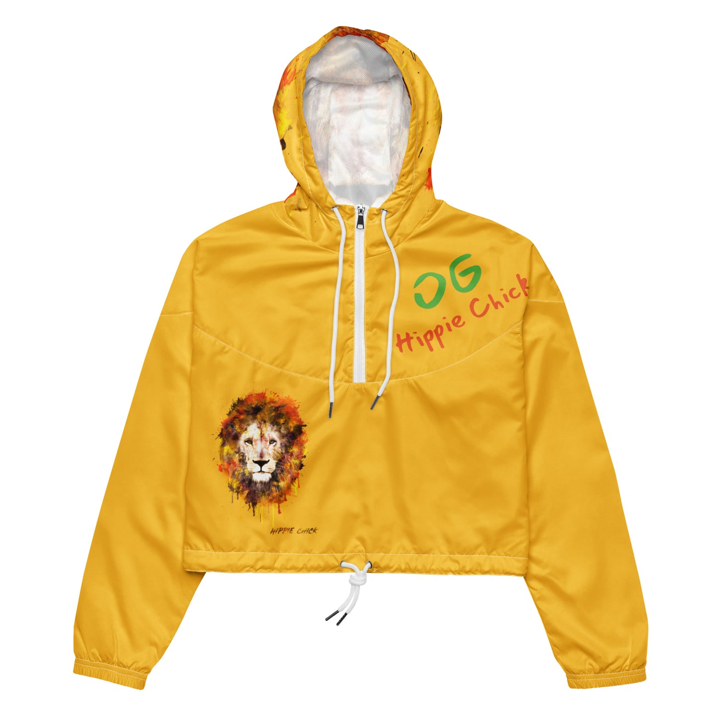 Yellow Cropped Windbreaker