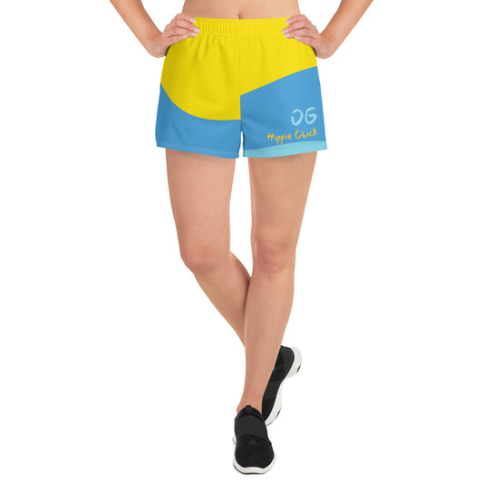 Color Waves Women's Athletic Shorts