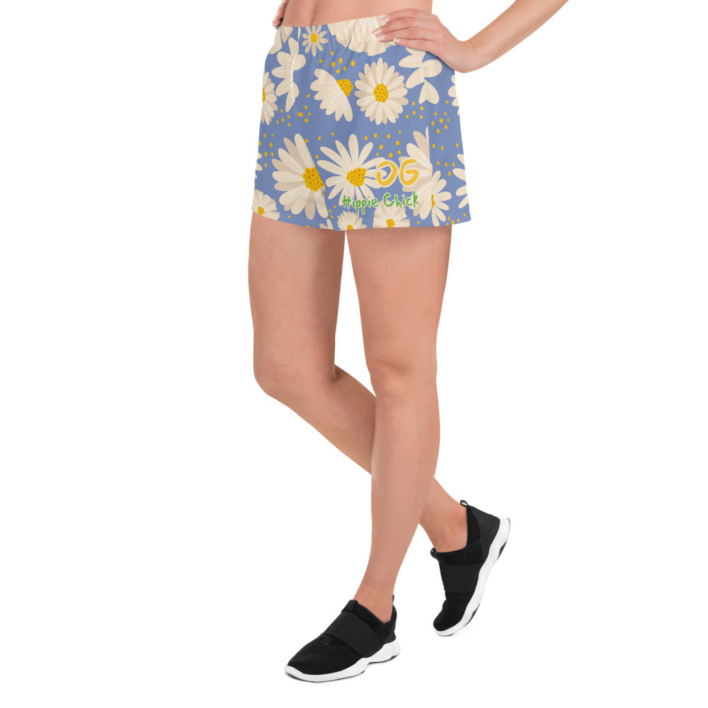 Blue Daisies Women's Athletic Shorts
