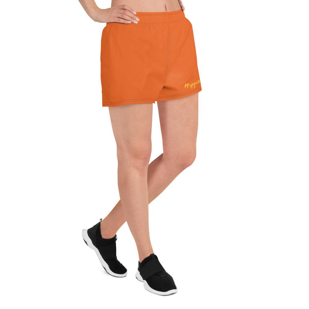 Short de sport orange pour femme