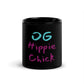 Mug noir brillant - OG Hippie Chick