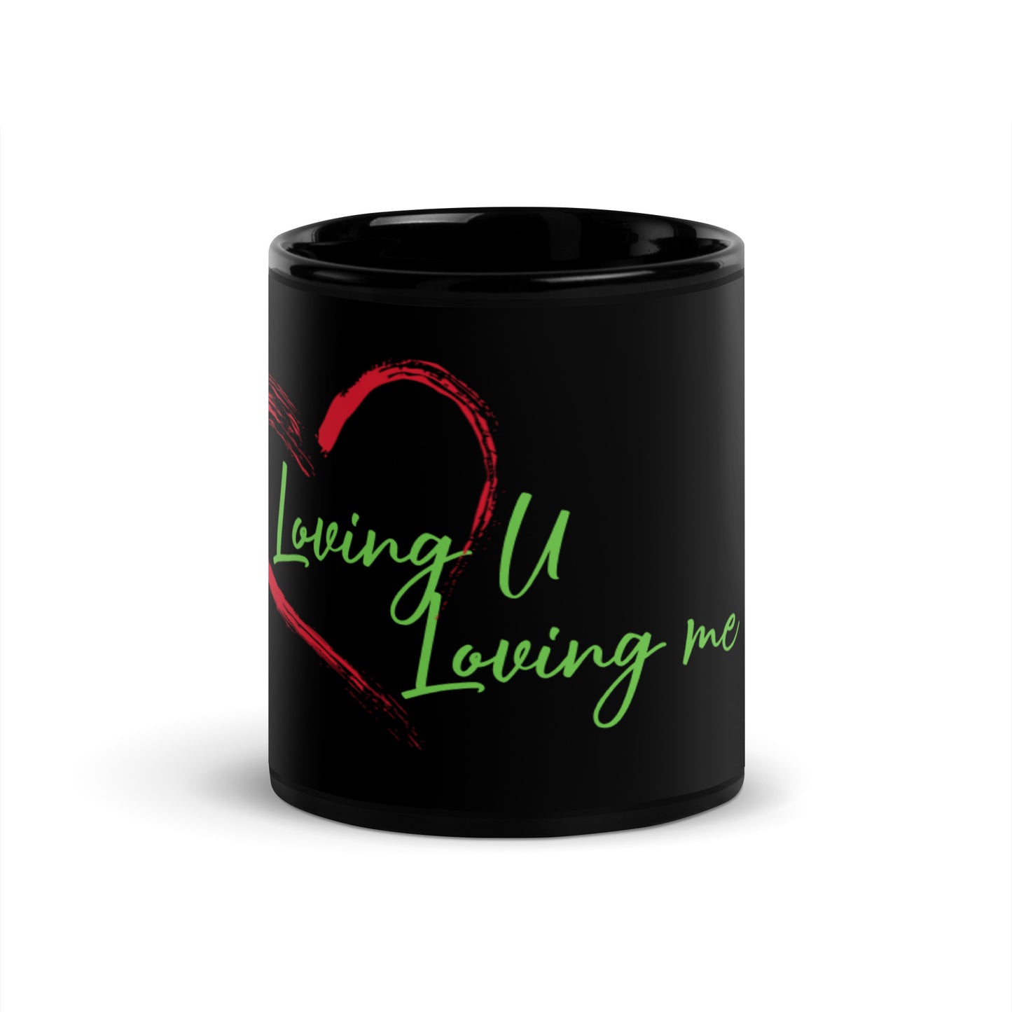 Mug noir brillant - Loving U Loving me