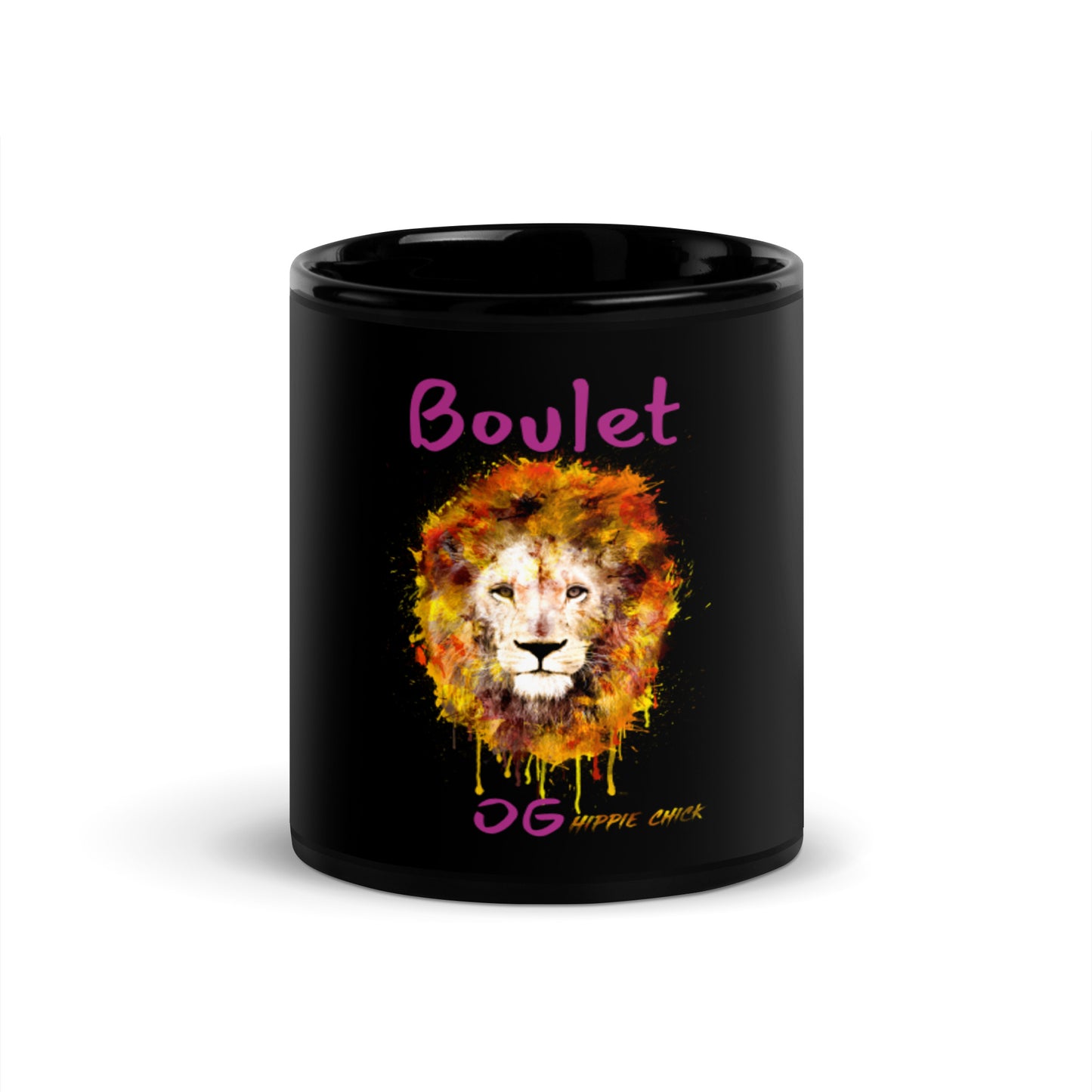 Mug Noir Brillant - Boulet (Aubergine)