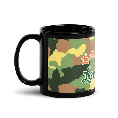 Army Camo Black Glossy Mug - Loving U Loving me