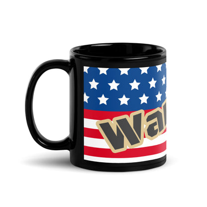 USA Black Glossy Mug - Warrior