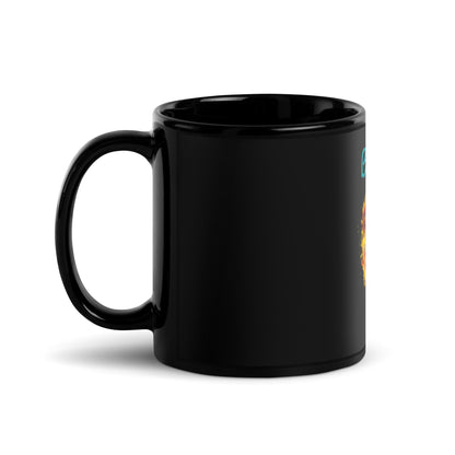 Black Glossy Mug - Boulet (Teal)