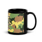 Army Camo Black Glossy Mug - Warriors never lay down their weapons