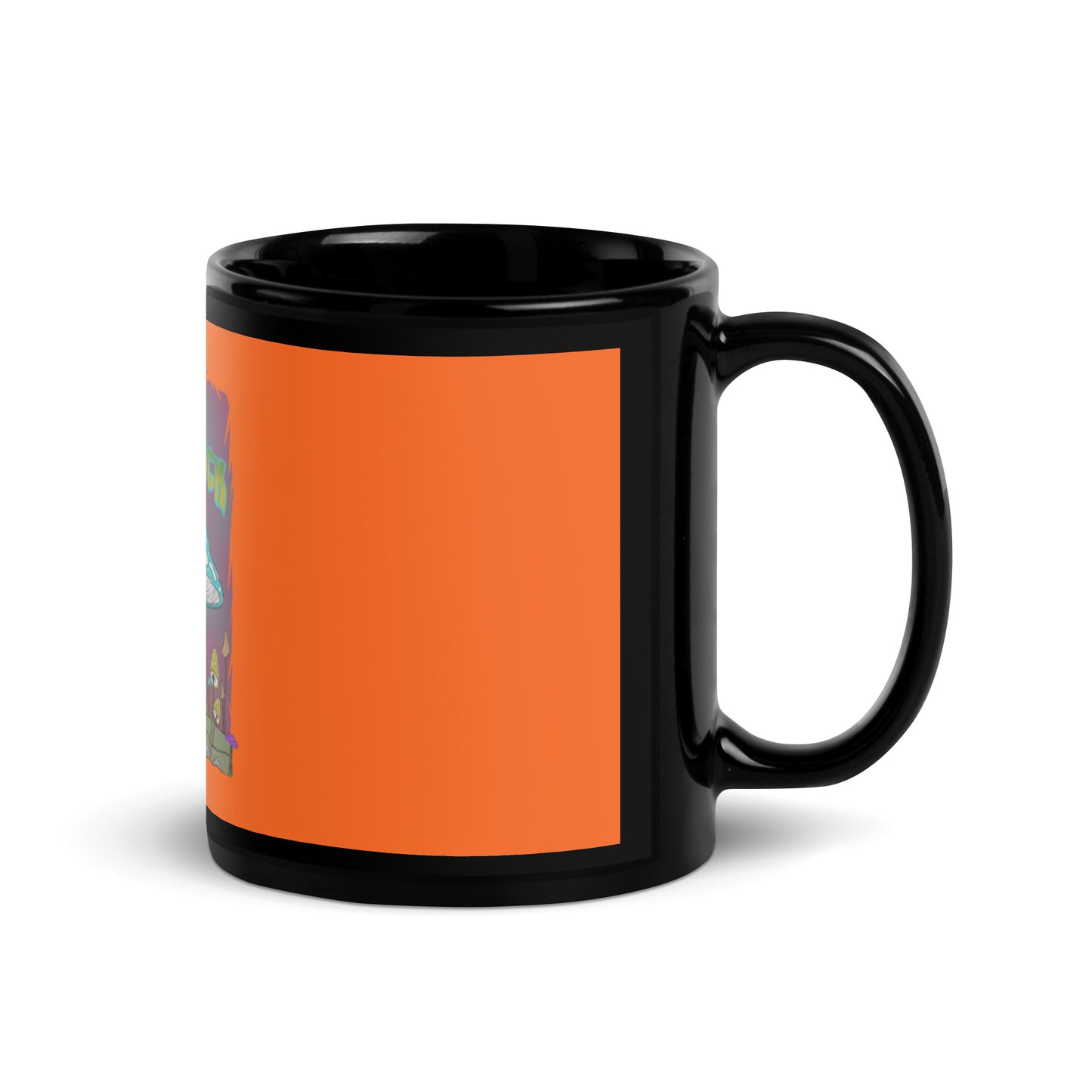 Orange Black Glossy Mug - Hippie Chick