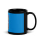 Blue Black Glossy Mug - Hippie Chick
