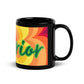 Sunny Flower 2 Black Glossy Mug - Warrior