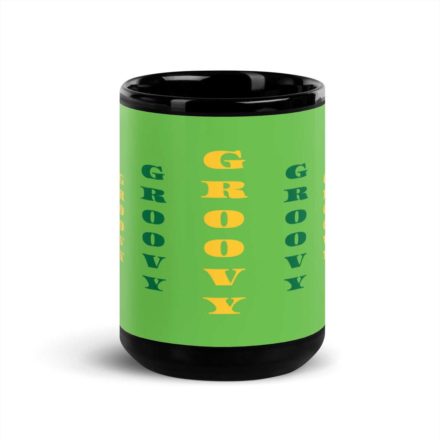 Grinch Black Glossy Mug - Groovy