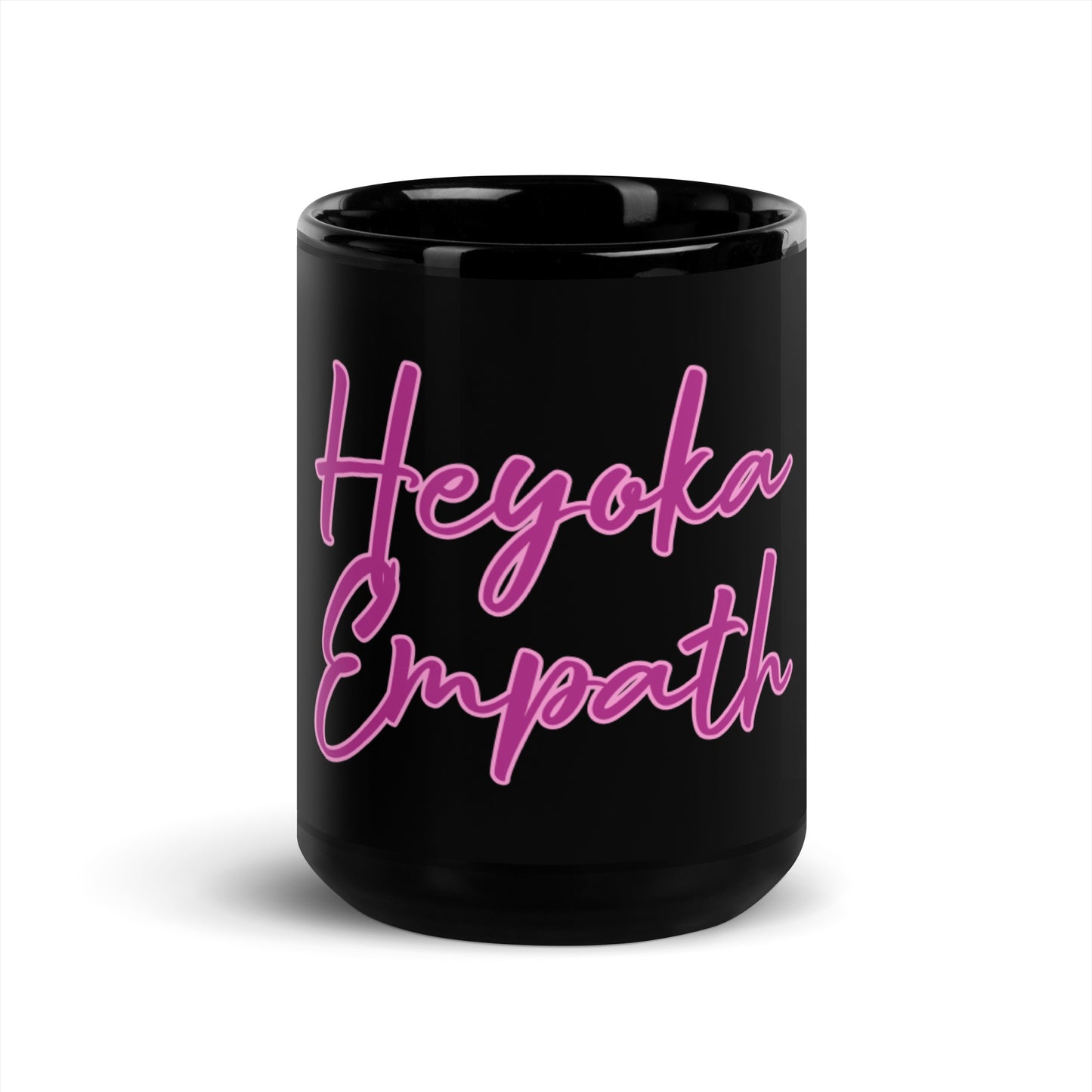 Black Glossy Mug - Heyoka Empath (Eggplant)