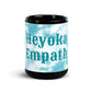 Teal Tie Dye Black Glossy Mug - Heyoka Empath