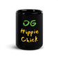 Black Glossy Mug - OG Hippie Chick